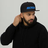 Snapback Hat "1053-0081 Michigan (Blue Logo)" - JCBTGlobal