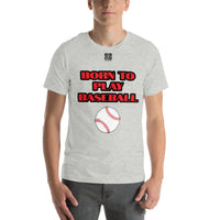 Unisex t-shirt "10101-0021 Born To Play Baseball (Black Logo)"