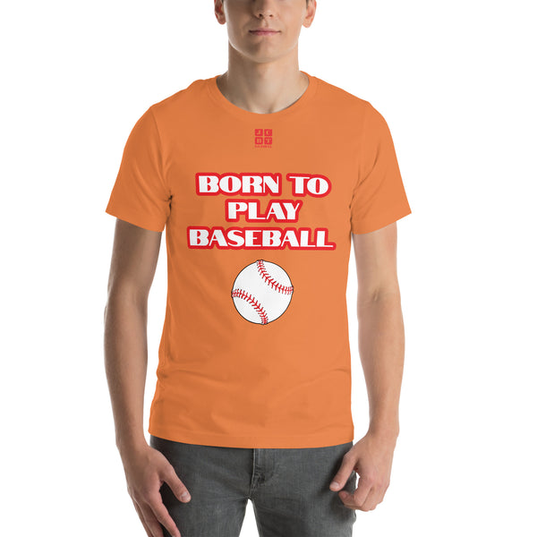 Unisex t-shirt "10101-0021 Born To Play Baseball (Red Logo)"