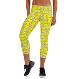 Capri Leggings "2023-0201 Gray (Yellow Logo)" - JCBTGlobal