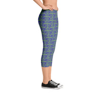 Capri Leggings "2023-0331 Green (Blue Logo)" - JCBTGlobal