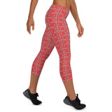 Capri Leggings "2023-0111 Gray (Red Logo)" - JCBTGlobal