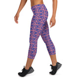 Capri Leggings "2023-0301 Pink (Blue Logo)" - JCBTGlobal