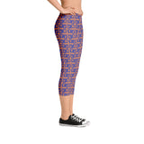 Capri Leggings "2023-0321 Orange (Blue Logo)" - JCBTGlobal