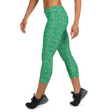 Capri Leggings "2023-0381 Gray (Green Logo)" - JCBTGlobal