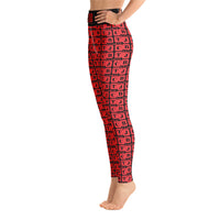 Yoga Leggings "2021-0181 Black (Red Logo)" - JCBTGlobal