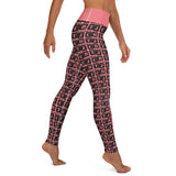 Yoga Leggings "2021-0031 Pink (Black Logo)" - JCBTGlobal