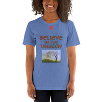 Short-Sleeve Unisex T-Shirt "2012-0101 Believe In The Unseen (Red Logo)" - JCBTGlobal