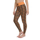 Yoga Leggings "2021-0051 Orange (Black Logo)" - JCBTGlobal