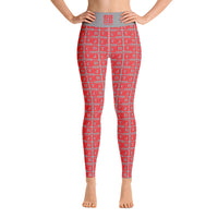 Yoga Leggings "2021-0111 Gray (Red Logo)" - JCBTGlobal