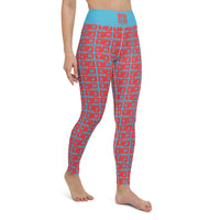 Yoga Leggings "2021-0151 Baby Blue (Red Logo)" - JCBTGlobal