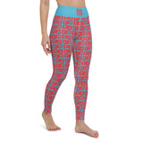 Yoga Leggings "2021-0151 Baby Blue (Red Logo)" - JCBTGlobal