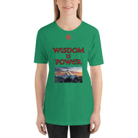 Short-Sleeve Unisex T-Shirt "2012-0111 Wisdom Is Power (Red Logo)" - JCBTGlobal