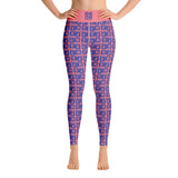 Yoga Leggings "2021-0301 Pink (Blue Logo)" - JCBTGlobal