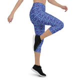 Capri Leggings "2023-0341 Baby Blue (Blue Logo)" - JCBTGlobal