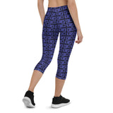 Capri Leggings "2023-0361 Black (Blue Logo)" - JCBTGlobal