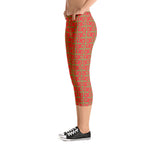 Capri Leggings "2023-0141 Green (Red Logo)" - JCBTGlobal