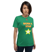 Short-Sleeve Unisex T-Shirt "2012-0151 Born A Star (Red Logo)" - JCBTGlobal