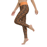 Yoga Leggings "2021-0051 Orange (Black Logo)" - JCBTGlobal