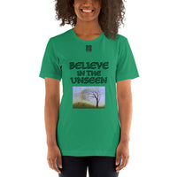 Short-Sleeve Unisex T-Shirt "2012-0101 Believe In The Unseen (Black Logo)" - JCBTGlobal