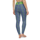 Yoga Leggings "2021-0331 Green (Blue Logo)" - JCBTGlobal