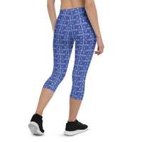 Capri Leggings "2023-0341 Baby Blue (Blue Logo)" - JCBTGlobal