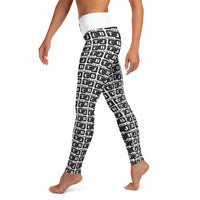 Yoga Leggings "2021-0011 White (Black Logo)" - JCBTGlobal