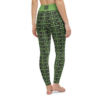 Yoga Leggings "2021-0061 Green (Black Logo)" - JCBTGlobal