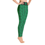 Yoga Leggings "2021-0451 Black (Green Logo)" - JCBTGlobal