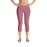 Capri Leggings "2023-0151 Baby Blue (Red Logo)" - JCBTGlobal