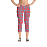 Capri Leggings "2023-0151 Baby Blue (Red Logo)" - JCBTGlobal