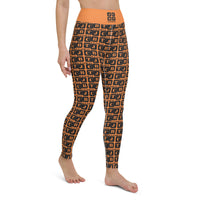 Yoga Leggings "2021-0051 Orange (Black Logo)" - JCBTGlobal