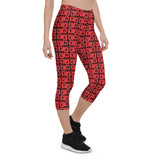 Capri Leggings "2023-0181 Black (Red Logo)" - JCBTGlobal