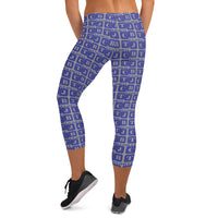 Capri Leggings "2023-0291 Gray (Blue Logo)" - JCBTGlobal