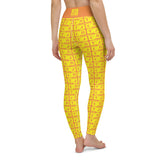 Yoga Leggings "2021-0221 Orange (Yellow Logo)" - JCBTGlobal