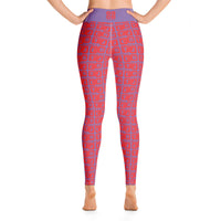 Yoga Leggings "2021-0171 Purple (Red Logo)" - JCBTGlobal