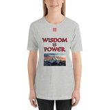 Short-Sleeve Unisex T-Shirt "2012-0111 Wisdom Is Power (Red Logo)" - JCBTGlobal