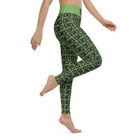 Yoga Leggings "2021-0061 Green (Black Logo)" - JCBTGlobal