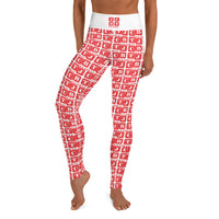 Yoga Leggings "2021-0101 White (Red Logo)" - JCBTGlobal