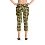 Capri Leggings "2023-0041 Yellow (Black Logo)" - JCBTGlobal