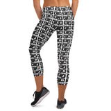 Capri Leggings "2023-0011 White (Black Logo)" - JCBTGlobal