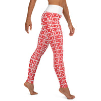 Yoga Leggings "2021-0101 White (Red Logo)" - JCBTGlobal