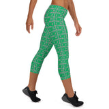 Capri Leggings "2023-0381 Gray (Green Logo)" - JCBTGlobal