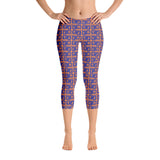 Capri Leggings "2023-0321 Orange (Blue Logo)" - JCBTGlobal