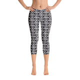 Capri Leggings "2023-0011 White (Black Logo)" - JCBTGlobal