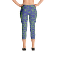 Capri Leggings "2023-0331 Green (Blue Logo)" - JCBTGlobal