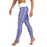 Yoga Leggings "2021-0281 White (Blue Logo)" - JCBTGlobal