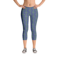 Capri Leggings "2023-0331 Green (Blue Logo)" - JCBTGlobal