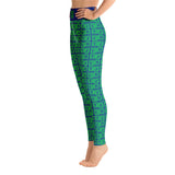 Yoga Leggings "2021-0431 Blue (Green Logo)" - JCBTGlobal