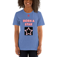 Short-Sleeve Unisex T-Shirt "2012-0152 Born A Star (Red Logo)" - JCBTGlobal